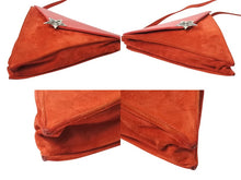 Load image into Gallery viewer, 極美品 CHROME HEARTS クロムハーツ 5PT ラージスター ショルダーバッグ レッド ベロア レザー シルバー925 中古 4b003554