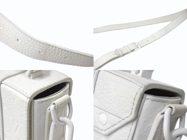 LOUIS VUITTON ルイヴィトン モノグラムトリヨン フラップソフトトランク メッセンジャー レザー ホワイト M57407 良品 中古 4b003555