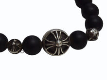 Load image into Gallery viewer, CHROME HEARTS クロムハーツ ビーズブレス ブレスレット オニキス シルバー925 ブラック シルバー925 サイズ8mm 美品 中古 4b003564