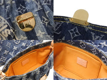 画像をギャラリービューアに読み込む, LOUIS VUITTON ルイヴィトン ミニプリーティ レイエ ショルダーバッグ M95333 モノグラムデニム ブルー 美品 中古 4b003566