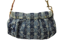 画像をギャラリービューアに読み込む, LOUIS VUITTON ルイヴィトン ミニプリーティ レイエ ショルダーバッグ M95333 モノグラムデニム ブルー 美品 中古 4b003566