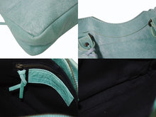 画像をギャラリービューアに読み込む, BALENCIAGA バレンシアガ サック クラシック ミニ 2WAY ミニバッグ ターコイズブルー アンティークゴールド金具 美品 中古 4b003568