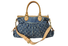 Load image into Gallery viewer, LOUIS VUITTON ルイヴィトン ネオカヴィMM ハンドバッグ M95349 2WAY モノグラム デニム ゴールド金具 美品 中古 4b003571