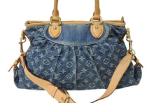 Load image into Gallery viewer, LOUIS VUITTON ルイヴィトン ネオカヴィMM ハンドバッグ M95349 2WAY モノグラム デニム ゴールド金具 美品 中古 4b003571