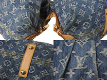 Load image into Gallery viewer, LOUIS VUITTON ルイヴィトン ネオカヴィMM ハンドバッグ M95349 2WAY モノグラム デニム ゴールド金具 美品 中古 4b003571