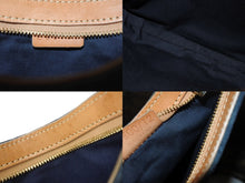 画像をギャラリービューアに読み込む, CELINE セリーヌ ワンショルダーバッグ CE00/12 マカダム スウェード レザー ネイビー ブラウン ゴールド金具 美品 中古 4b003572