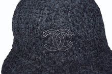 画像をギャラリービューアに読み込む, 極美品 CHANEL シャネル ツイード キャップ ハット 帽子 AA8562 サイズM ココマーク ブラック 刺繍 中古 4b003573