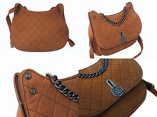 Load image into Gallery viewer, 極美品 CHANEL シャネル ショルダーバッグ 21番台 ココマーク キルティング ヌバック ブラウン アンティークシルバー金具 中古 4b003575