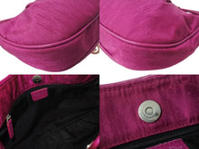 Load image into Gallery viewer, 極美品 ChristianDior クリスチャンディオール トロッター ハンドバッグ レザー ジャガード パープル ピンク シルバー金具 中古 4b003579