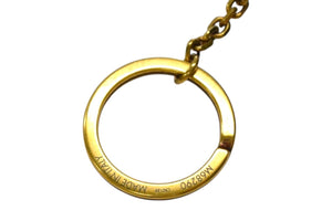 極美品 LOUIS VUITTON ルイヴィトン モノグラム デニム ラウンドポーチ M68290 バックチャーム キーホルダー ネイビー ゴールド金具 中古 4b003585