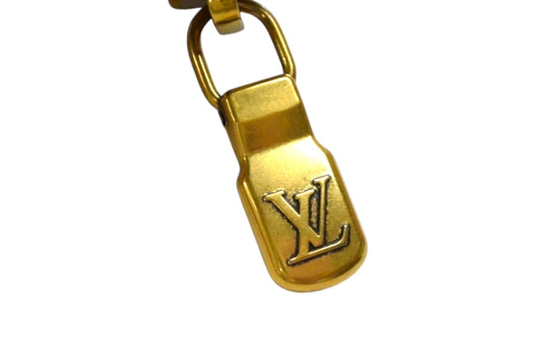 極美品 LOUIS VUITTON ルイヴィトン モノグラム デニム ラウンドポーチ M68290 バックチャーム キーホルダー ネイビー ゴールド金具 中古 4b003585