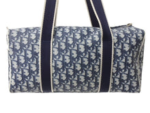 Load image into Gallery viewer, CHRISTIAN DIOR クリスチャンディオール トロッター柄 ミニボストンバッグ ハンドバッグ ナンバー2 MU0901 ネイビー 美品 中古 4b003586