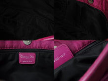 Load image into Gallery viewer, 極美品 ChristianDior クリスチャンディオール トロッター ハンドバッグ レザー ジャガード パープル ピンク シルバー金具 中古 4b003588