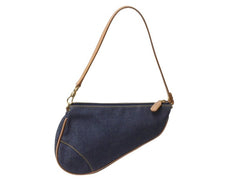 Very Good Condition Christian Dior Saddle Pouch Accessory Pouch PZ 0701 Denim Galliano Period Used 4b003590