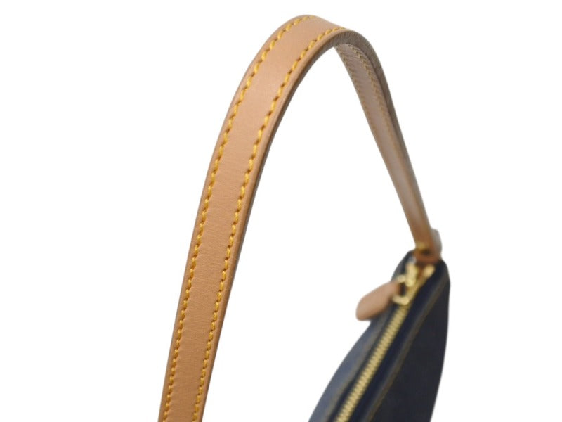 極美品 Christian Dior クリスチャンディオール サドルポーチ アクセサリーポーチ PZ 0701 デニム ガリアーノ期 中古 4b003590