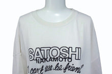 画像をギャラリービューアに読み込む, SATOSHI NAKAMOTO サトシナカモト 半袖Tシャツ サイズXL フェイスプリント ラインストーン ホワイト ブラック 良品 中古 4b003606