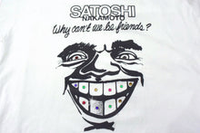 画像をギャラリービューアに読み込む, SATOSHI NAKAMOTO サトシナカモト 半袖Tシャツ サイズXL フェイスプリント ラインストーン ホワイト ブラック 良品 中古 4b003606