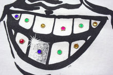 画像をギャラリービューアに読み込む, SATOSHI NAKAMOTO サトシナカモト 半袖Tシャツ サイズXL フェイスプリント ラインストーン ホワイト ブラック 良品 中古 4b003606