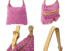 Load image into Gallery viewer, 極美品 LOUIS VUITTON ルイヴィトン バギーGM ショルダーバッグ 2WAY M95210 モノグラム デニム ピンク ゴールド金具 中古 4b003609