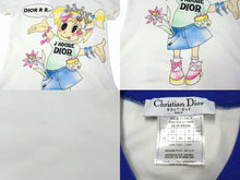 画像をギャラリービューアに読み込む, 極美品 Christian Dior クリスチャンディオール J'ADORE DIOR ジャドール 半袖Tシャツ 5E16155204 サイズ38 プリント ホワイト 中古 4b003618