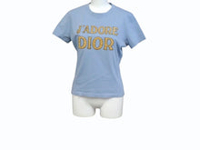 画像をギャラリービューアに読み込む, Christian Dior クリスチャンディオール J'ADORE DIOR ジャドール 半袖Tシャツ 3P16155020 サイズ42 ブルー 美品 中古 4b003619