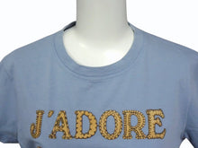 画像をギャラリービューアに読み込む, Christian Dior クリスチャンディオール J'ADORE DIOR ジャドール 半袖Tシャツ 3P16155020 サイズ42 ブルー 美品 中古 4b003619