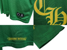 画像をギャラリービューアに読み込む, 新品未使用 CHROME HEARTS クロムハーツ カットソー CHプリント MESH WARM UP JERSEY RN#97729 ナイロン ポリエステル グリーン イエロー サイズM 中古 4b003633