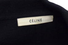 画像をギャラリービューアに読み込む, CELINE セリーヌ コート ロングコート フィービー期 ヴィンテージ パールボタン カシミヤ キュプラ サイズ34 イタリア製 ブラック 美品 中古 4b003640