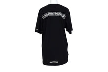 画像をギャラリービューアに読み込む, CHROME HEARTS クロムハーツ 半袖Ｔシャツ スクロールラベル コットン ブラック ホワイト アメリカ製 サイズM 良品 中古 4b003643