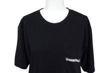 画像をギャラリービューアに読み込む, CHROME HEARTS クロムハーツ 半袖Ｔシャツ スクロールラベル コットン ブラック ホワイト アメリカ製 サイズM 良品 中古 4b003643