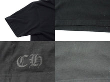 画像をギャラリービューアに読み込む, CHROME HEARTS クロムハーツ 半袖Ｔシャツ スクロールラベル コットン ブラック ホワイト アメリカ製 サイズM 良品 中古 4b003643