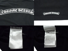 画像をギャラリービューアに読み込む, CHROME HEARTS クロムハーツ 半袖Ｔシャツ スクロールラベル コットン ブラック ホワイト アメリカ製 サイズM 良品 中古 4b003643