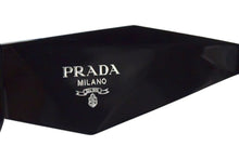 画像をギャラリービューアに読み込む, PRADA プラダ サングラス シンボルサングラス スクエア型 メタルロゴ SPR 17W-F ブラック アセテート 51□20 美品 中古 4b003651
