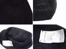 Load image into Gallery viewer, CHROME HEARTS クロムハーツ ホースシュー サーマル ビーニー ニット帽 U.S.A製 コットン ブラック サイズ23cm 美品 中古 4b003652