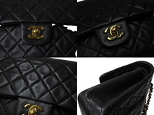 Load image into Gallery viewer, 極美品 CHANEL シャネル マトラッセ25 Wフラップ Wチェーンショルダーバッグ 3番台 ラムスキン ココマーク ブラック ゴールド金具 中古 4b003655