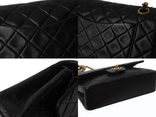 Load image into Gallery viewer, 極美品 CHANEL シャネル マトラッセ23 Wフラップ Wチェーンショルダーバッグ 4番台 ラムスキン ココマーク ブラック ゴールド金具 中古 4b003656