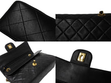 Load image into Gallery viewer, 極美品 CHANEL シャネル マトラッセ23 Wフラップ Wチェーンショルダーバッグ 4番台 ラムスキン ココマーク ブラック ゴールド金具 中古 4b003656