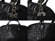 画像をギャラリービューアに読み込む, CHROME HEARTS クロムハーツ ジムバッグ スモール ハンドバッグ セメタリークロスパッチ 14パッチ ブラック 美品 中古 4b003660