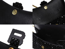 画像をギャラリービューアに読み込む, BALENCIAGA バレンシアガ Hourglass XS アワーグラス ハンドバッグ パリクチュールストア限定品 スワロフスキー ブラック 美品 中古 4b003667