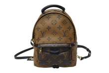 画像をギャラリービューアに読み込む, LOUIS VUITTON ルイ ヴィトン モノグラム リバース パームスプリングス ミニ デイパック M44872 マロン ブラック 美品 中古 4b003669