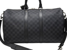 画像をギャラリービューアに読み込む, 極美品 LOUISVUITTON ルイヴィトン キーポルバンドリエール45 ボストンバッグ N41418 ダミエグラフィット ブラック 中古 4b003672