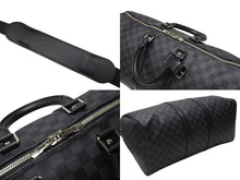 画像をギャラリービューアに読み込む, 極美品 LOUISVUITTON ルイヴィトン キーポルバンドリエール45 ボストンバッグ N41418 ダミエグラフィット ブラック 中古 4b003672
