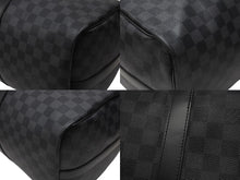 画像をギャラリービューアに読み込む, 極美品 LOUISVUITTON ルイヴィトン キーポルバンドリエール45 ボストンバッグ N41418 ダミエグラフィット ブラック 中古 4b003672