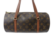 Load image into Gallery viewer, 極美品 LOUIS VUITTON ルイヴィトン パピヨン30 ハンドバッグ モノグラム M51366 筒型 モノグラムキャンバス ゴールド金具 ブラウン 中古 4b003676