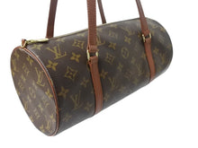 Load image into Gallery viewer, 極美品 LOUIS VUITTON ルイヴィトン パピヨン30 ハンドバッグ モノグラム M51366 筒型 モノグラムキャンバス ゴールド金具 ブラウン 中古 4b003676