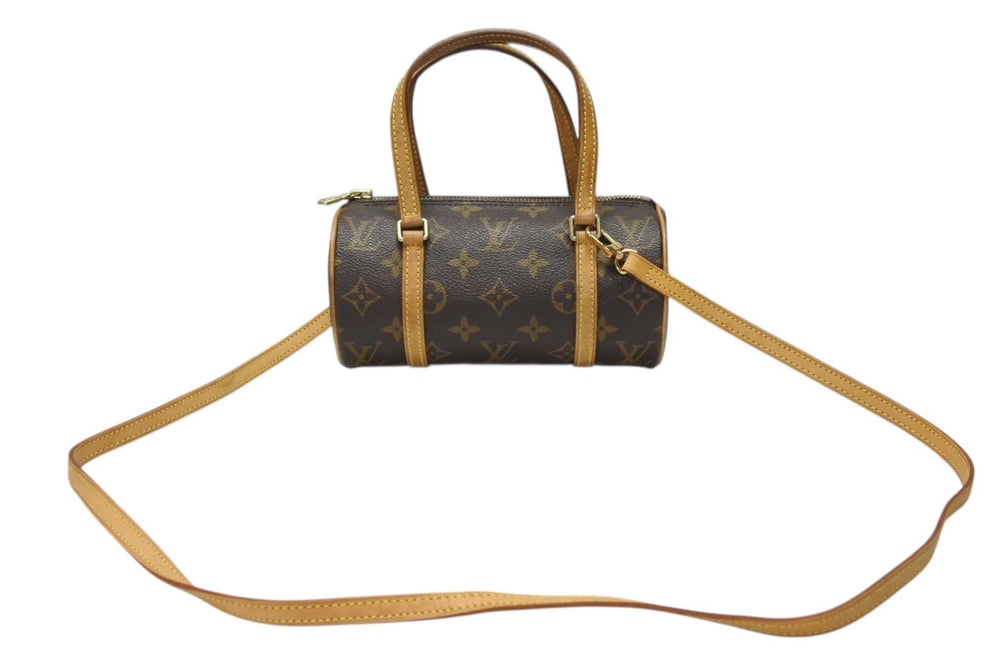 LOUIS VUITTON Monogram Mini Papillon 19 Handbag M51389 Brown Gold Hardware Good Condition Used 4b003677