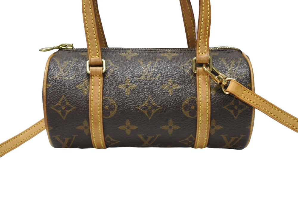 LOUIS VUITTON Monogram Mini Papillon 19 Handbag M51389 Brown Gold Hardware Good Condition Used 4b003677