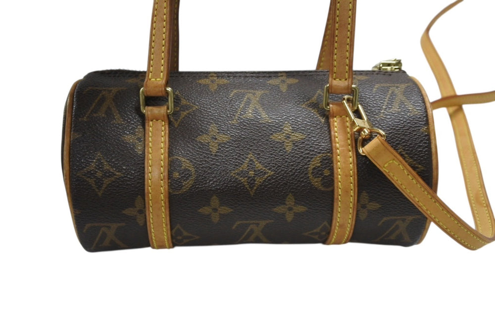 LOUIS VUITTON Monogram Mini Papillon 19 Handbag M51389 Brown Gold Hardware Good Condition Used 4b003677