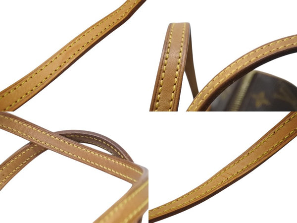 LOUIS VUITTON ルイヴィトン モノグラム ミニパピヨン19 ハンドバッグ M51389 ブラウン ゴールド金具 美品 中古 4b003677