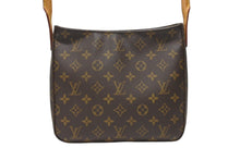 Load image into Gallery viewer, LOUIS VUITTON ルイヴィトン ルーピングMM ワンショルダーバッグ M51146 モノグラム PVC レザー ブラウン ゴールド金具 美品 中古 4b003678